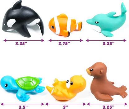 Tub Works® Marine Mold Free Bath Toys, 6pk