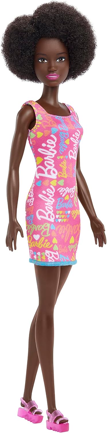 Barbie Doll Black with Pink Barbie Dress