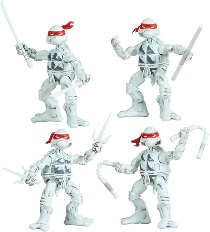 TMNT Classic Comic Book Series Black and White Turtles Action Figure 4-Pack (Playmates)