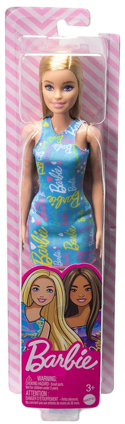 Barbie Doll Caucasian with Blue Barbie Dress