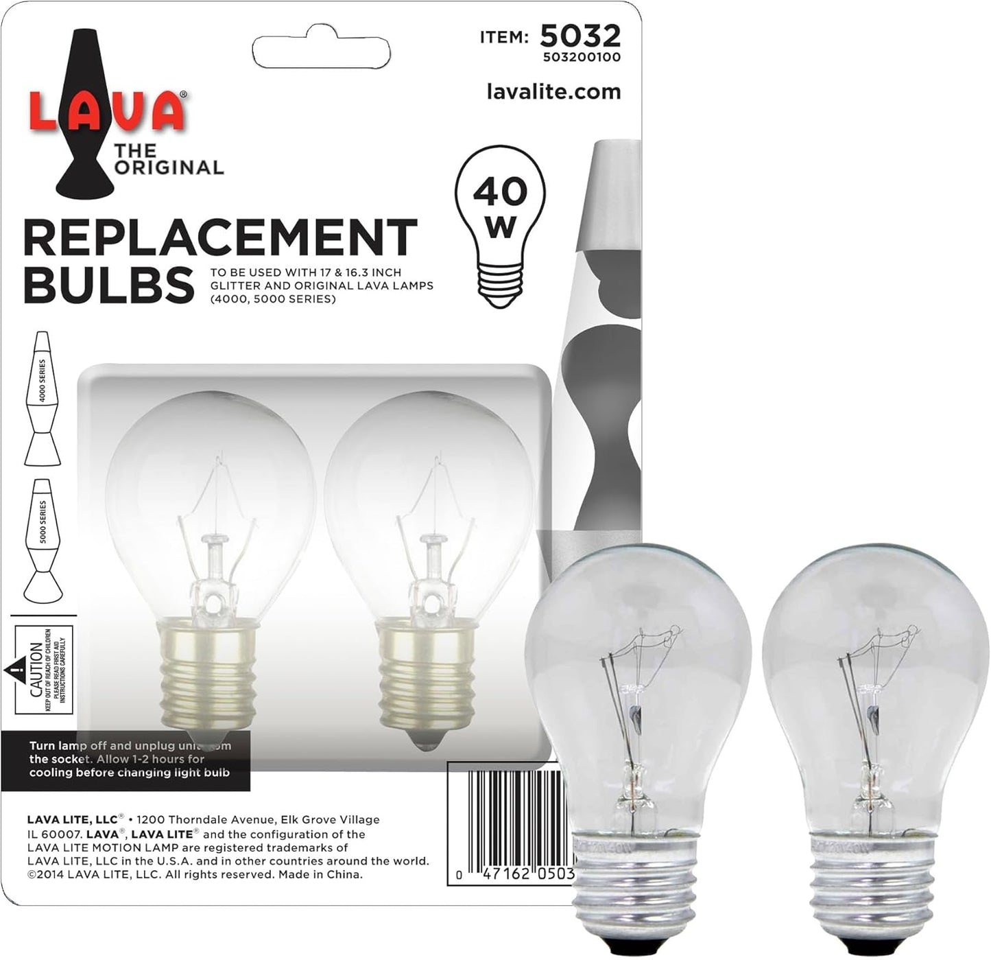Lava Lamp 40 Watt Bulb 2-pack for 16.3in Lava Lamps