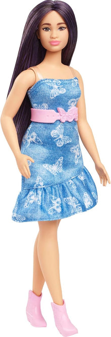 Barbie Fashionista #231 Denim Butterfly Print Dress