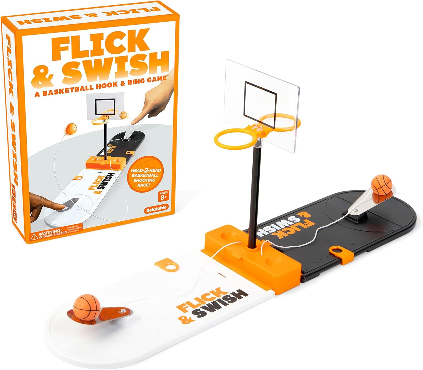 Flick & Swish Basketball Hook & Ring Game