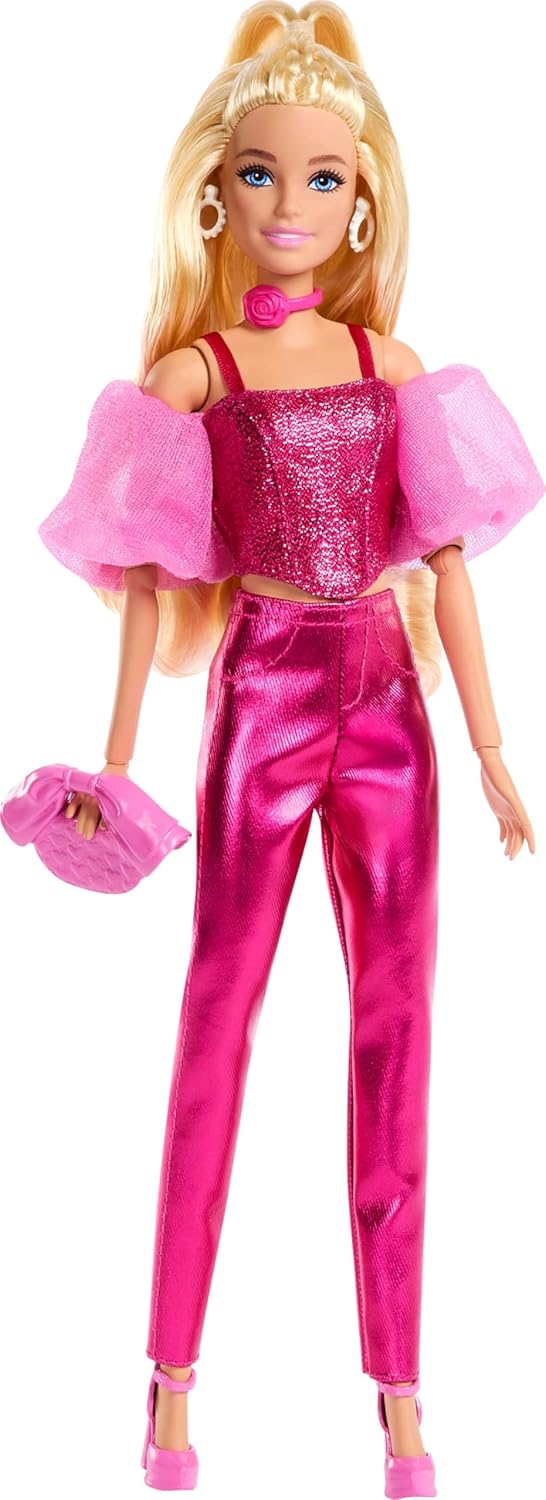 Barbie Deluxe Style #5 Pink Metallic Outfit, Blonde Hair