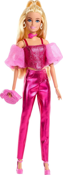 Barbie Deluxe Style #5 Pink Metallic Outfit, Blonde Hair