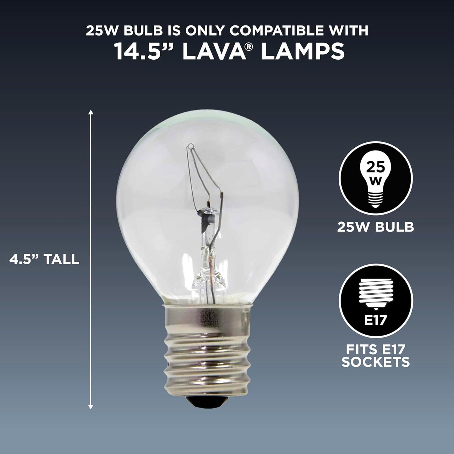 Lava Lamp 25 Watt Bulb 2-pack for 14.5in Lava Lamps