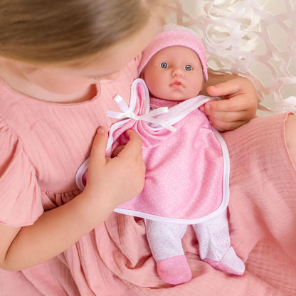La Baby ® 11" Mini Soft Body Baby Doll White Onesie