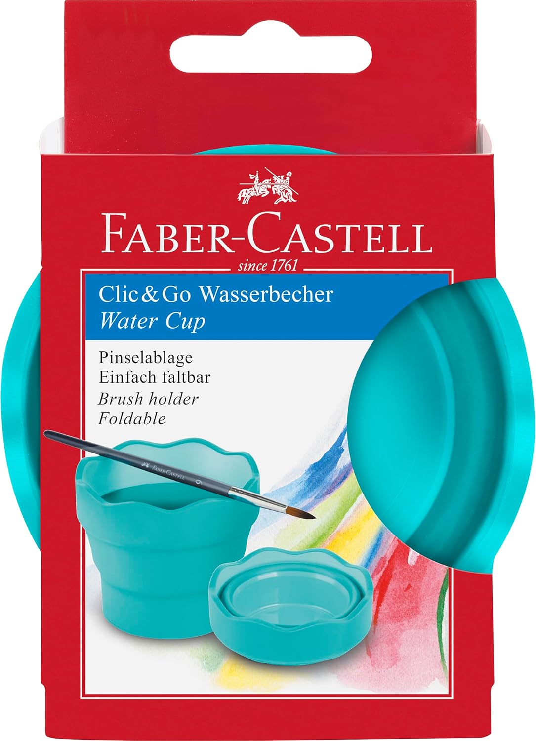 Clic&Go Collapsible Water Cup - Turquoise