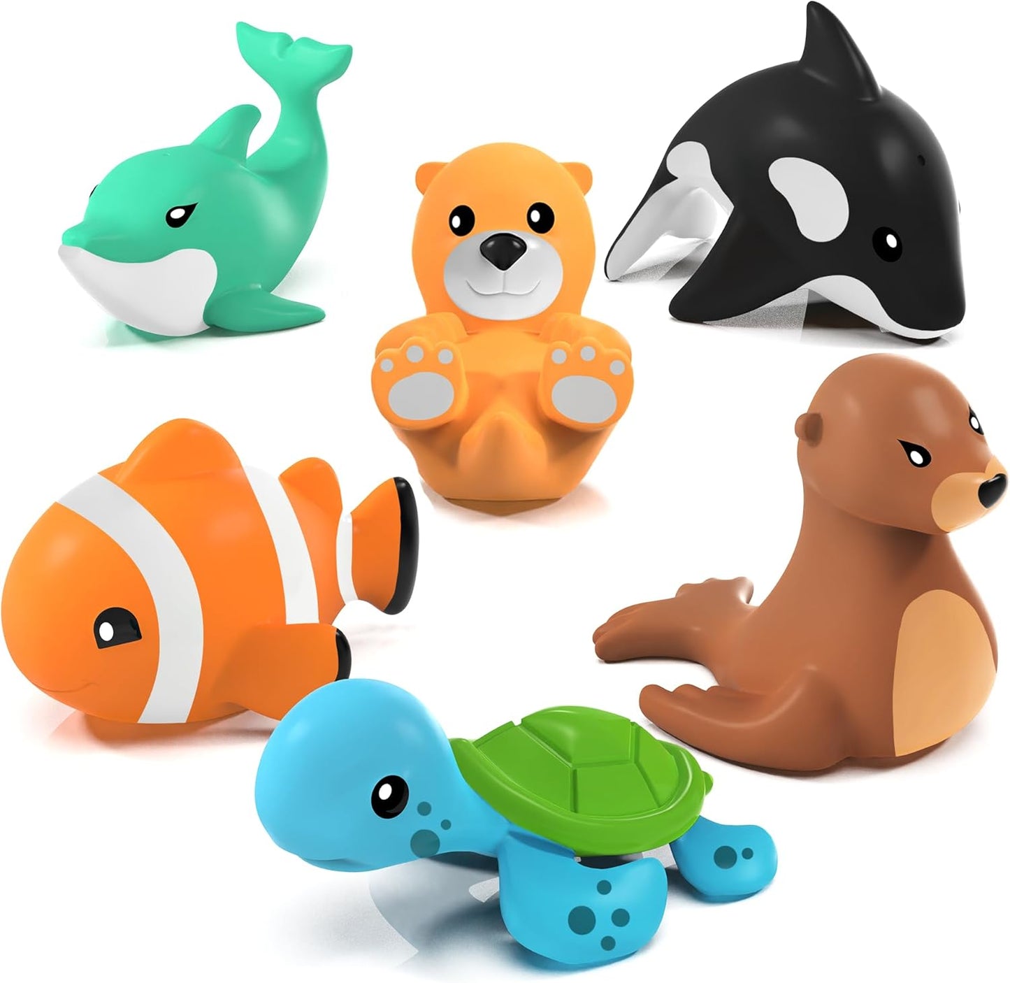 Tub Works® Marine Mold Free Bath Toys, 6pk