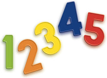 Quercetti Magnetic Numbers - 48 Piece Set (Made in Italy)