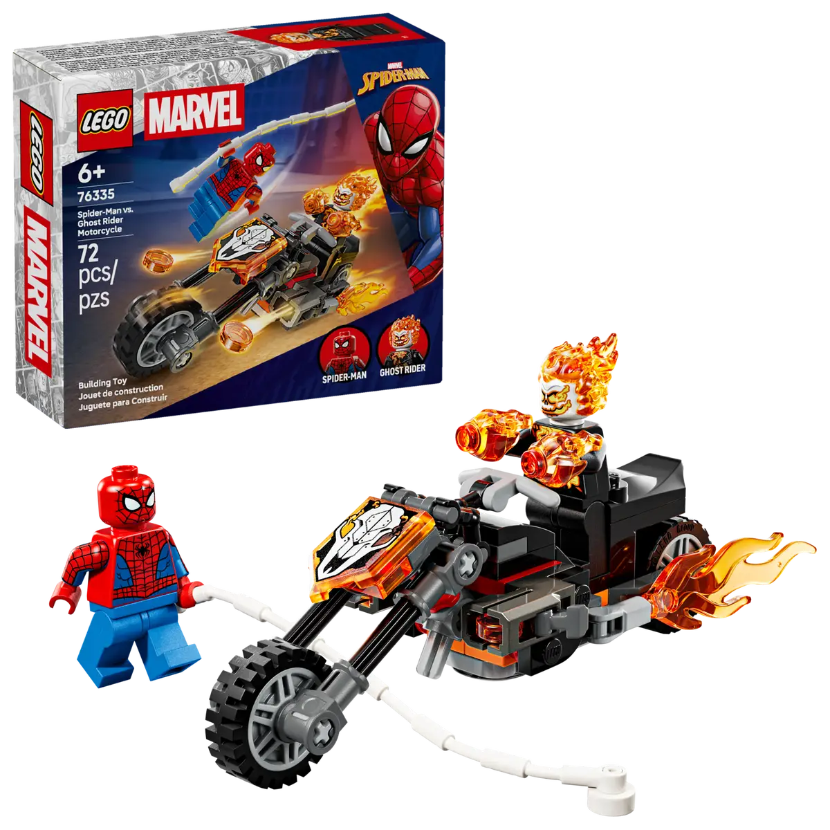 LEGO® Marvel Spider-Man vs. Ghost Rider Motorcycle (76335)