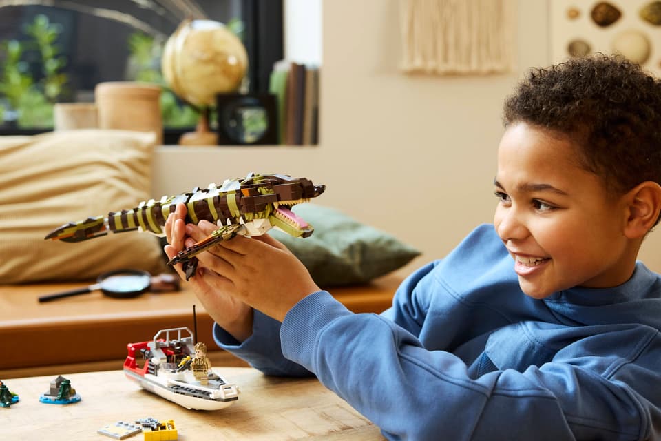 LEGO® Jurassic World Mosasaurus Dinosaur Boat Attack (76974)