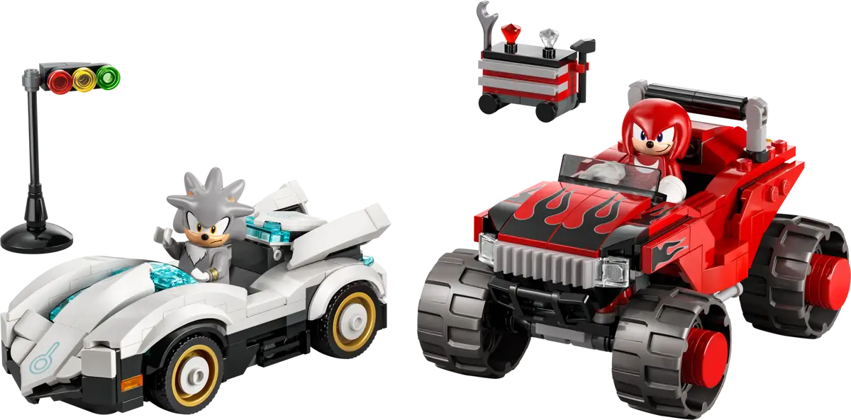 LEGO® Sonic the Hedgehog™ Silver's Car vs. Knuckles' Monster Truck (77118)