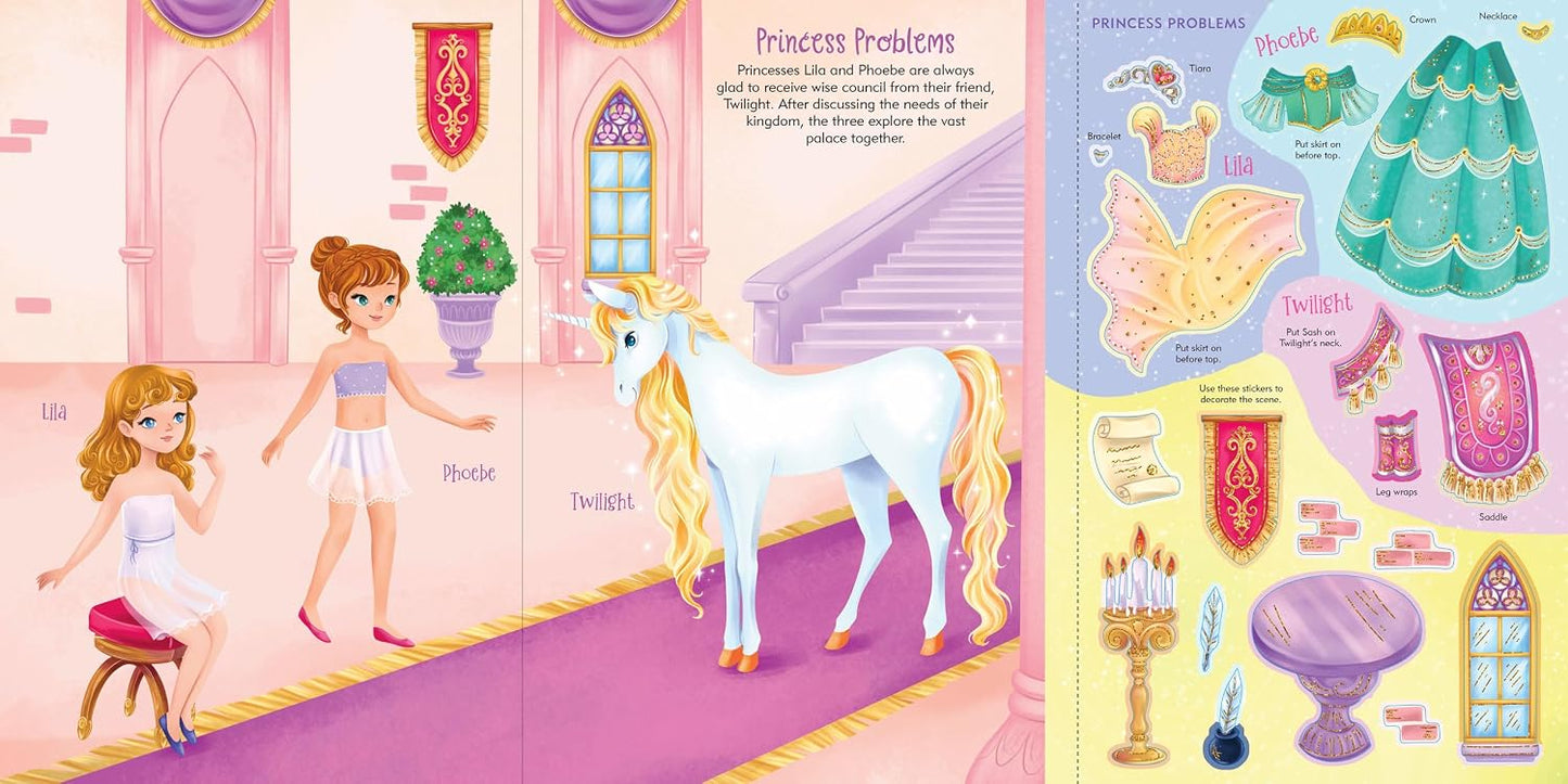 Sticker Doll Dress-Up Book Unicorns