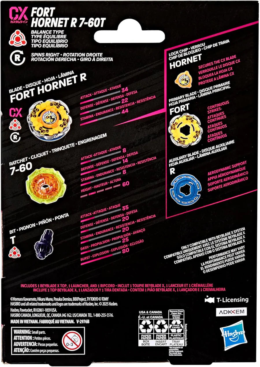 Beyblade X Fort Hornet R 7-60T CX Starter Pack Set