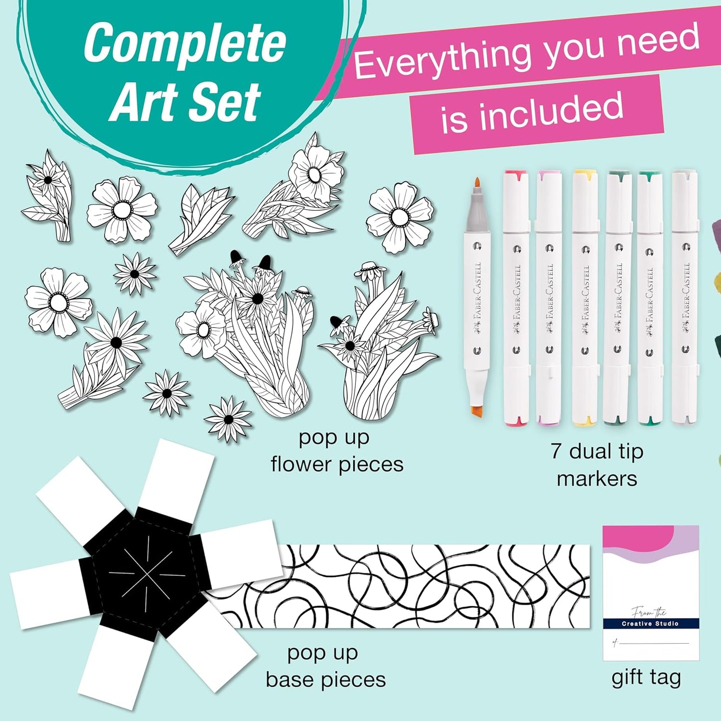 Pop Up Coloring Wildflower Bunch