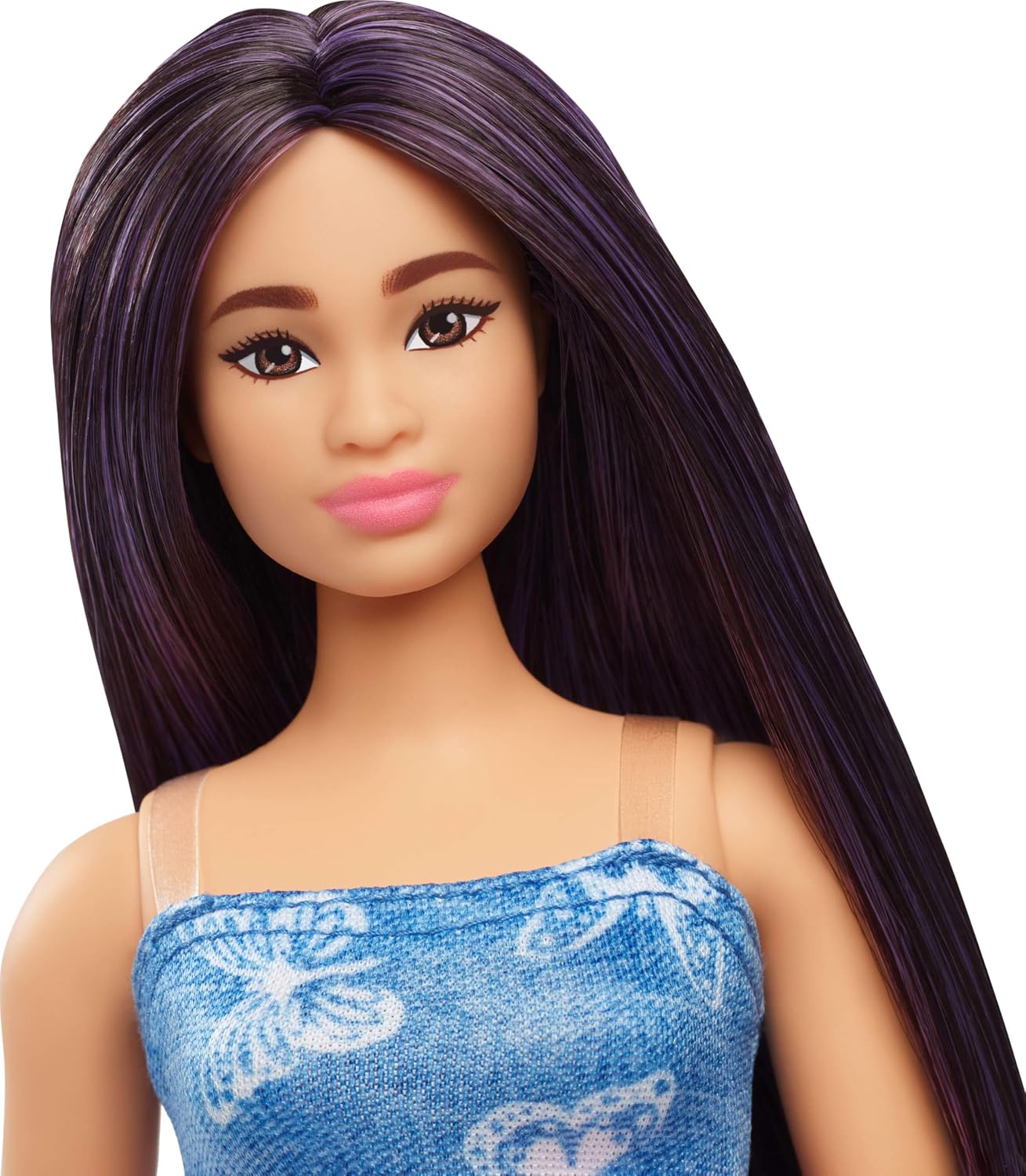 Barbie Fashionista #231 Denim Butterfly Print Dress