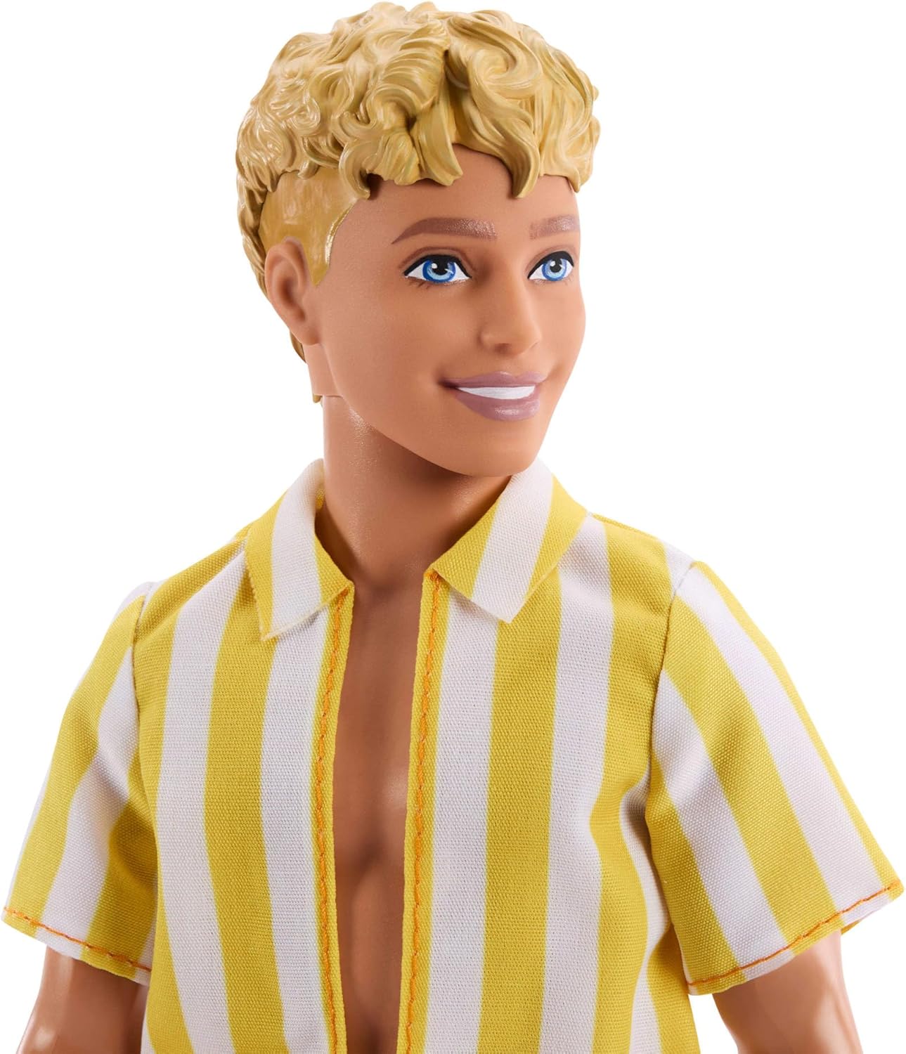 Barbie Ken Fashionista Doll #252 Blonde with Yellow/White Stripe Shirt