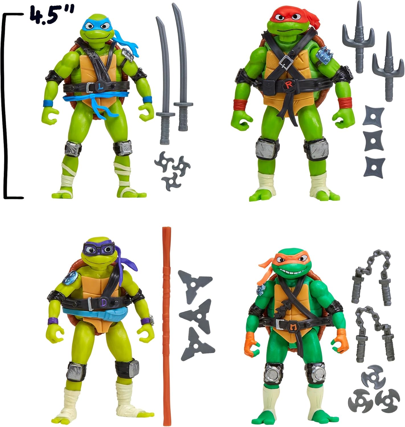 TMNT Tales of the TMNT Mix N Match Turtles Action Figure 4-Pack