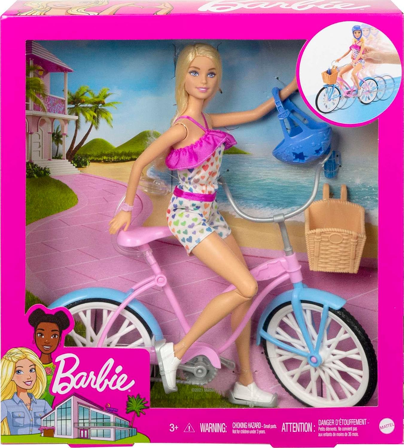 *Barbie Bike with Blonde Doll