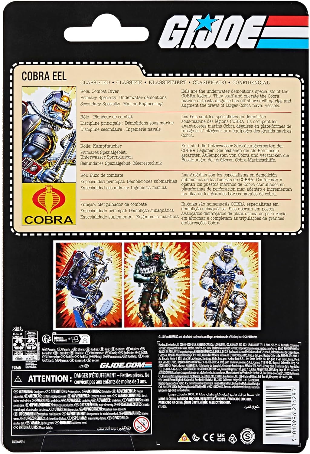 GI Joe Classified Retro Cardback Cobra Eel (F9865)