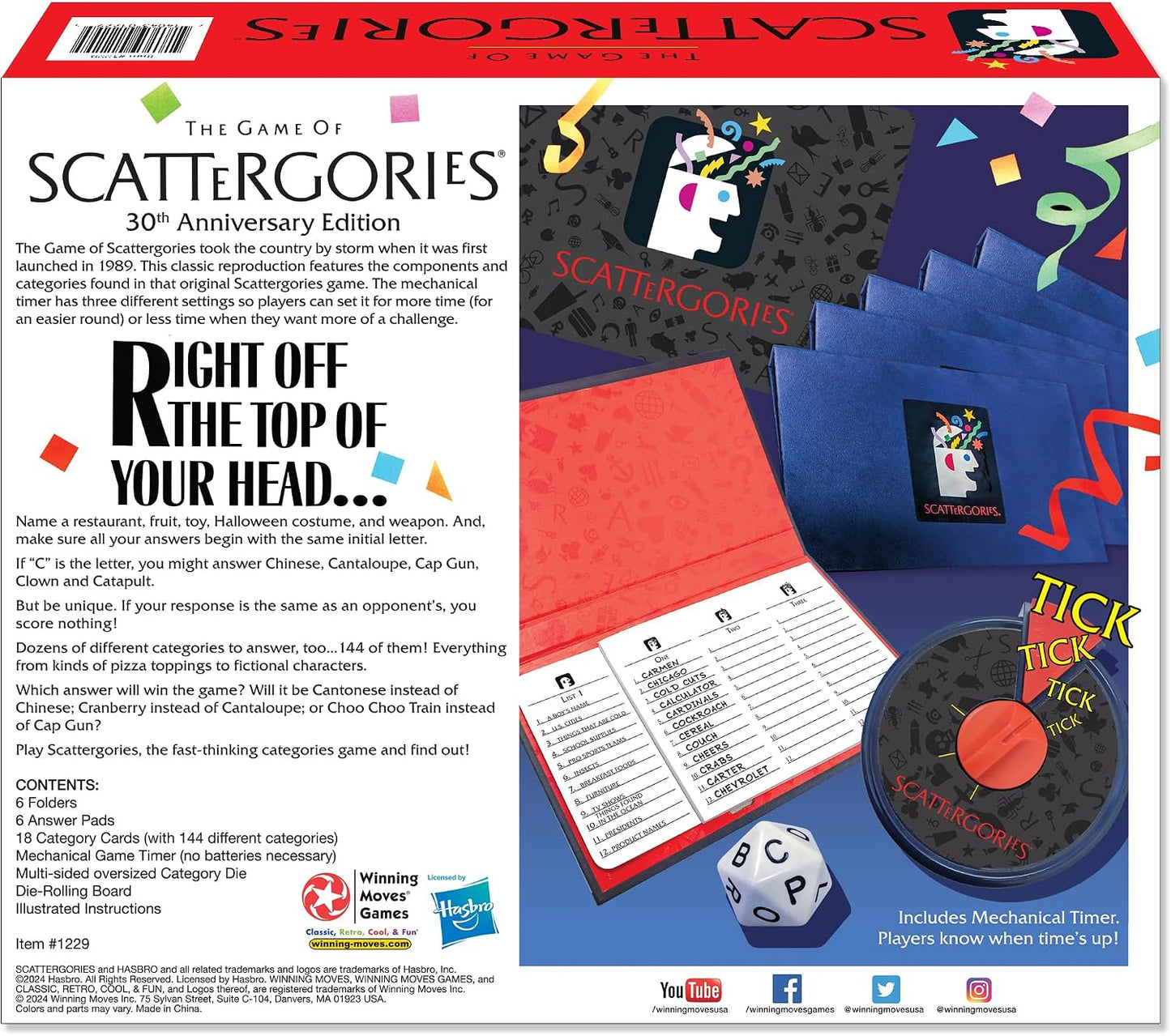 Scattergories 30th Anniversary Edition