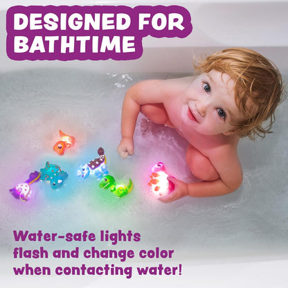 Tub Works® Dinos Dinosaur Light Up Bath Toys, 6pk