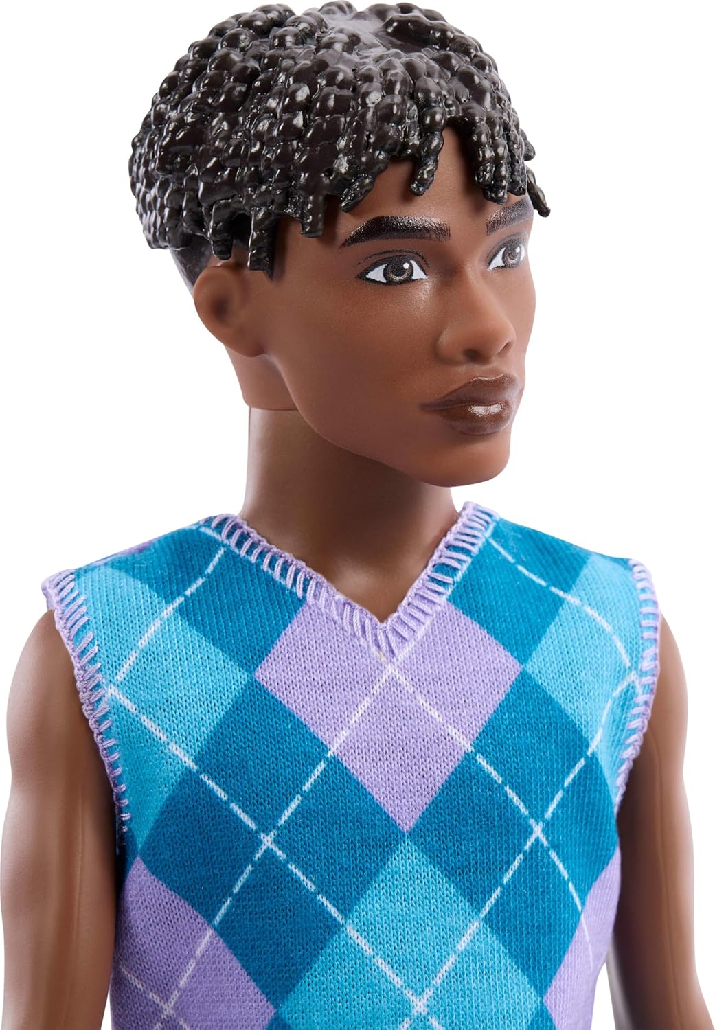 Barbie Ken Fashionista - #253 Purple Argyle Vest with Shorts