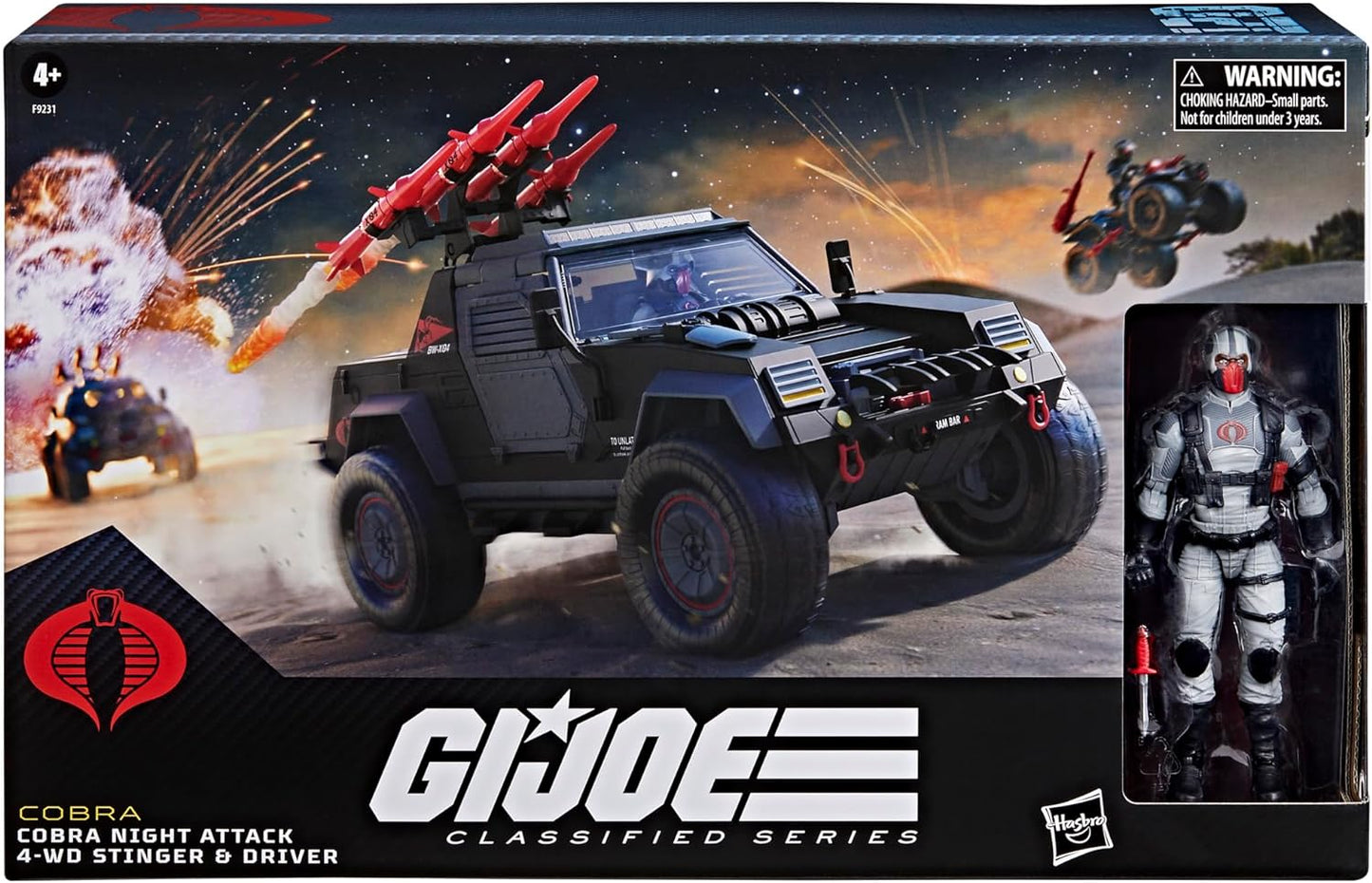 GI Joe Classified Cobra Night Attack 4-WD Stinger Vehicle with Driver (F9231)