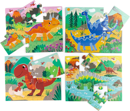 4-in-1 Dinosaur Puzzle Set