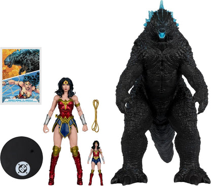 DC Multiverse Wonder Woman vs Godzilla Megafig