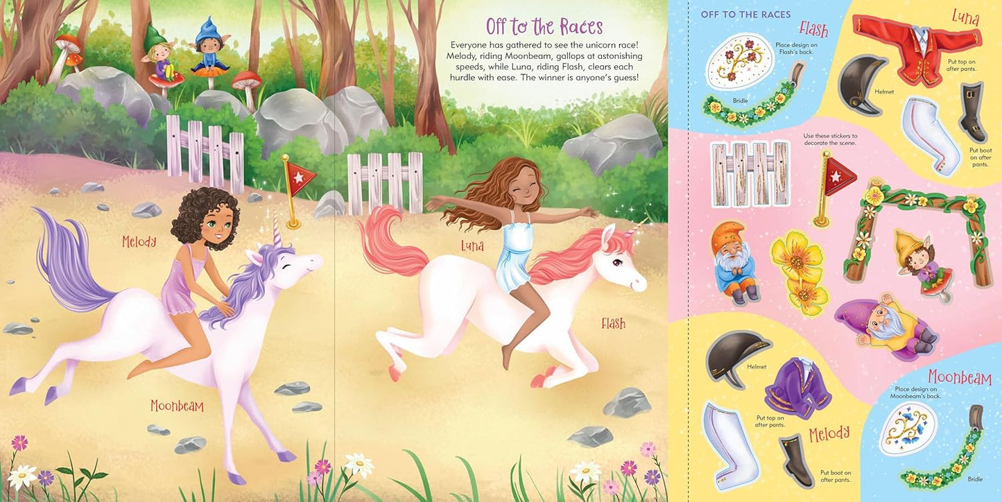 Sticker Doll Dress-Up Book Unicorns