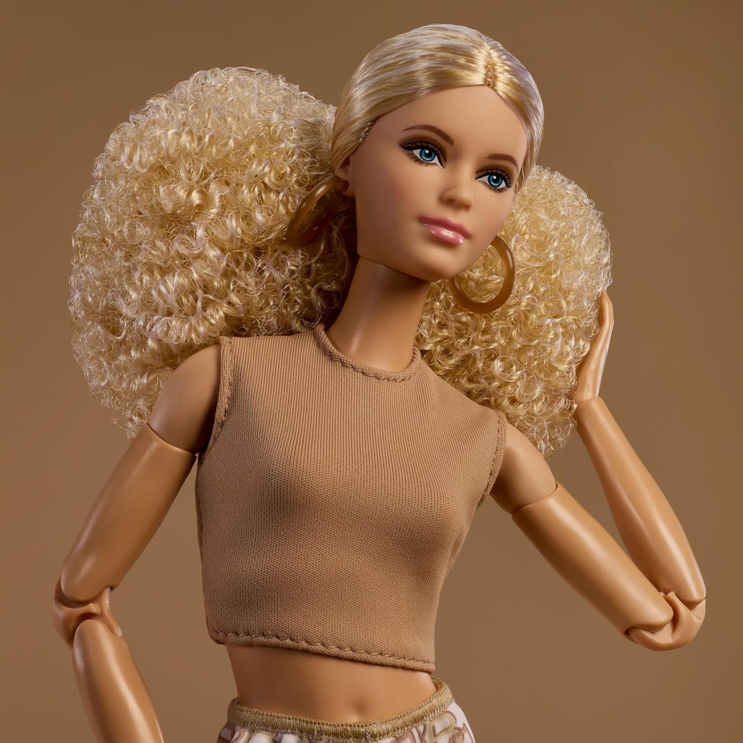 Barbie Basics Collectible Doll Model 07 White Pants With Golden Print