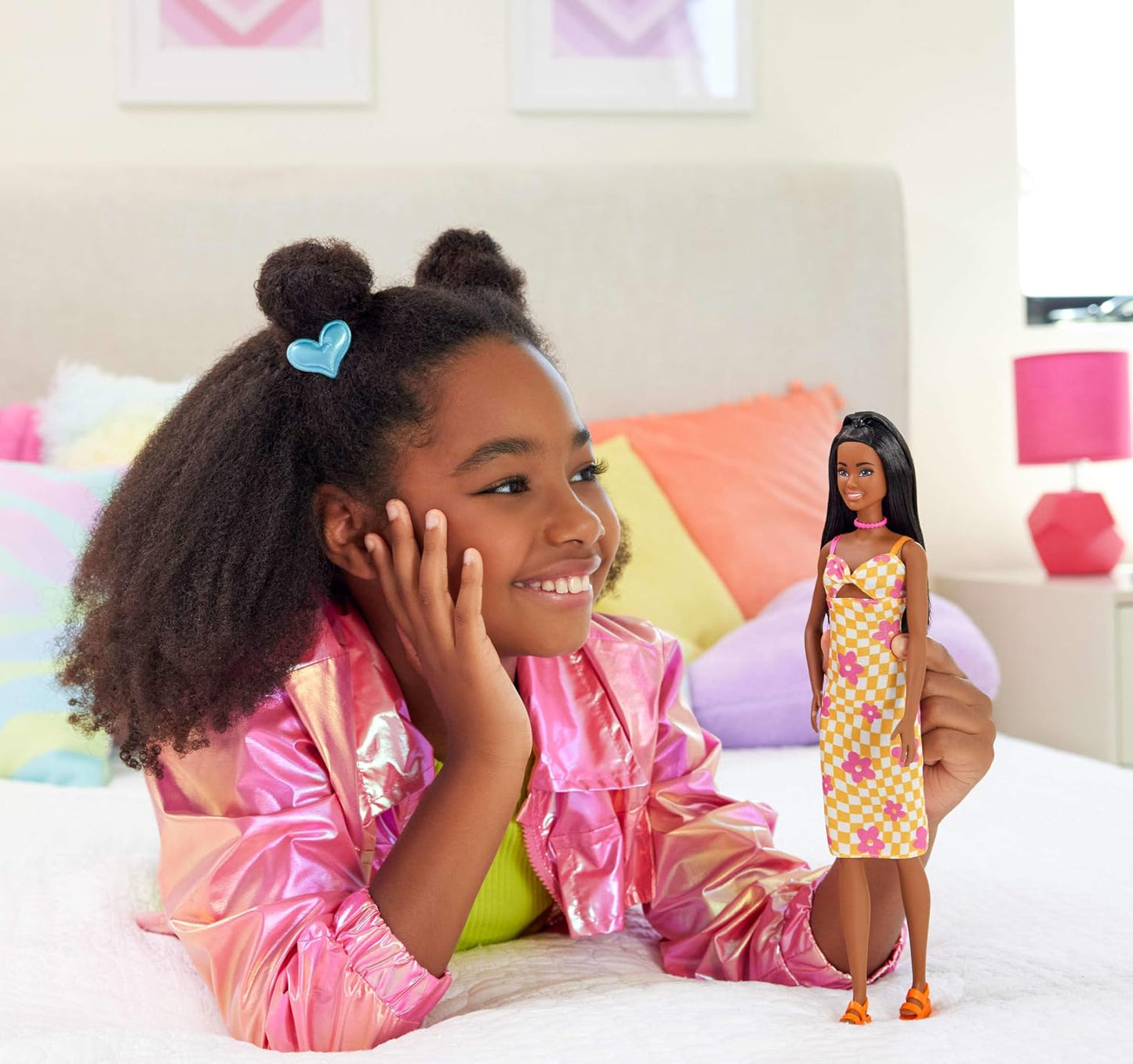 Barbie Fashionista #233 Black Hair with Midi Flower Dress