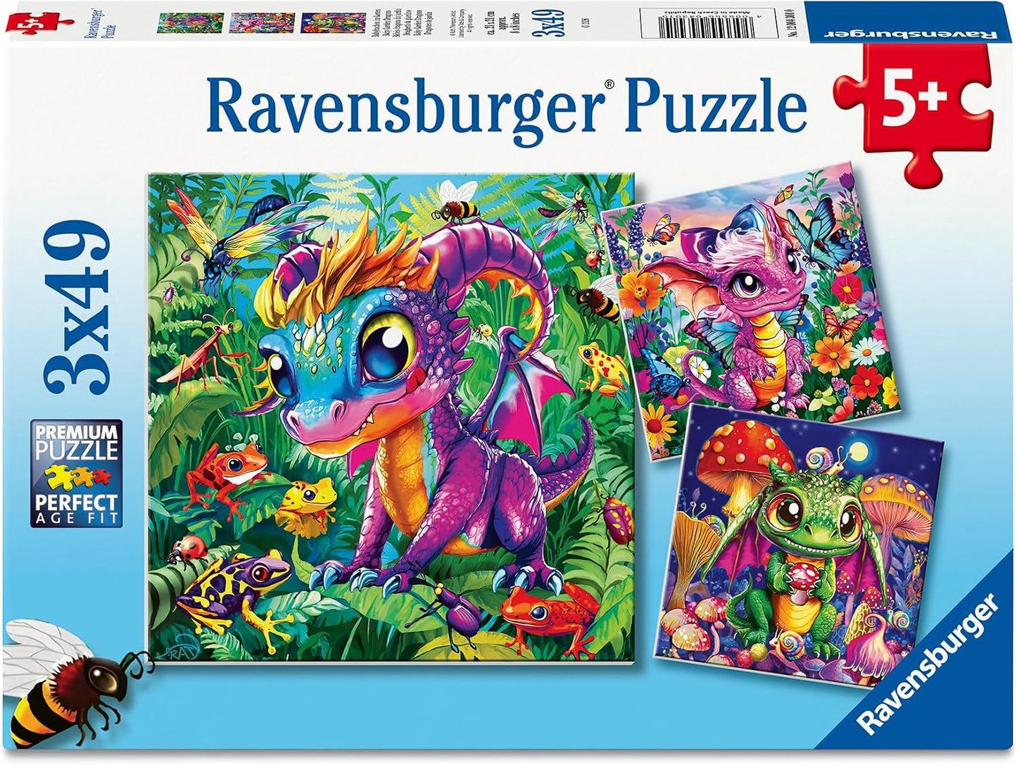 Baby Garden Dragons 3x49pc Puzzle