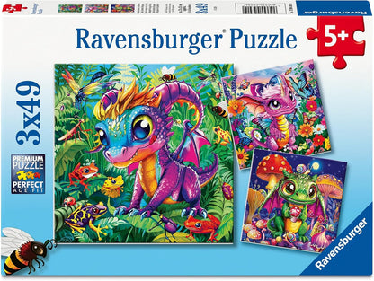 Baby Garden Dragons 3x49pc Puzzle