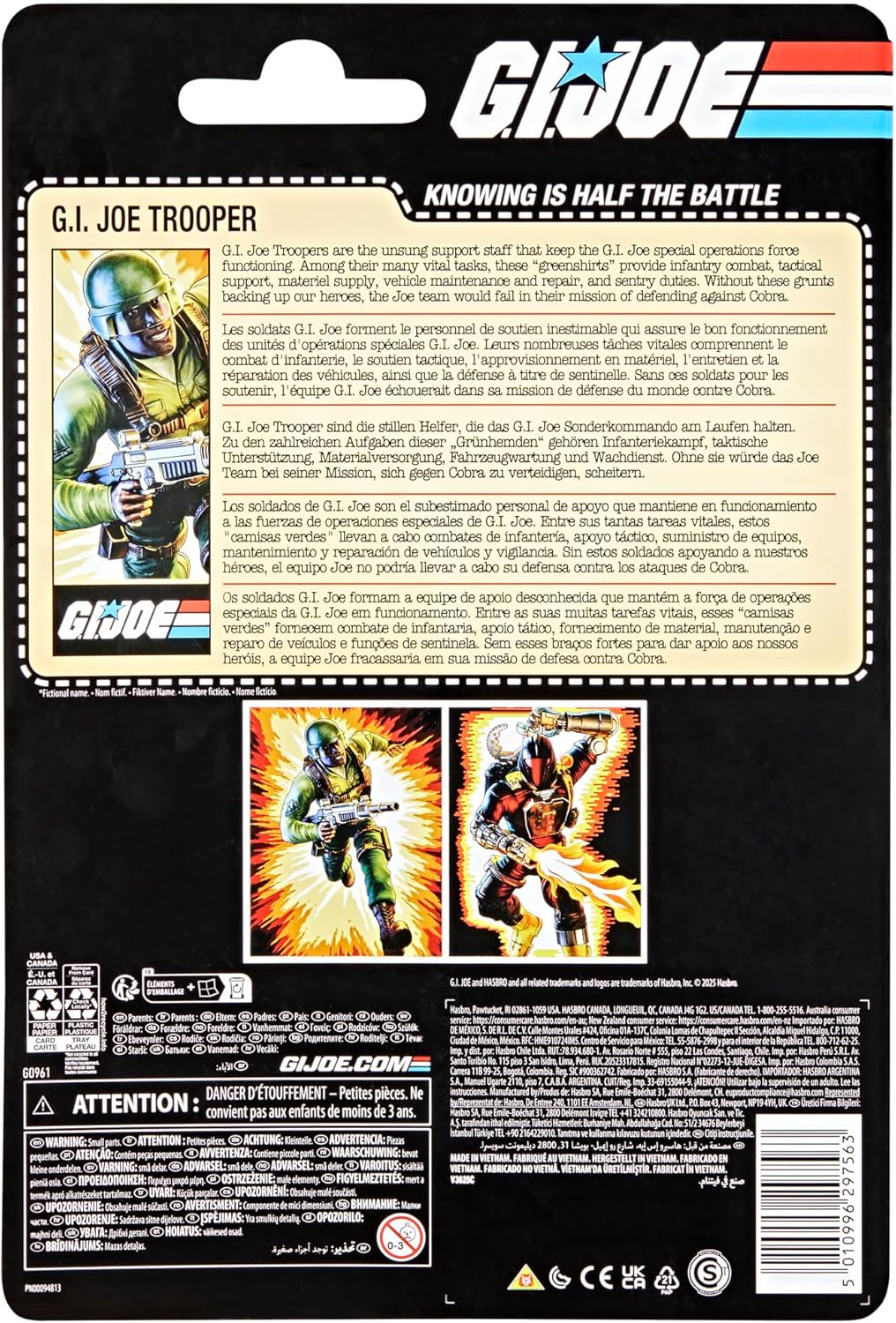 GI Joe Classified Retro Cardback GI Joe Trooper (G0961)