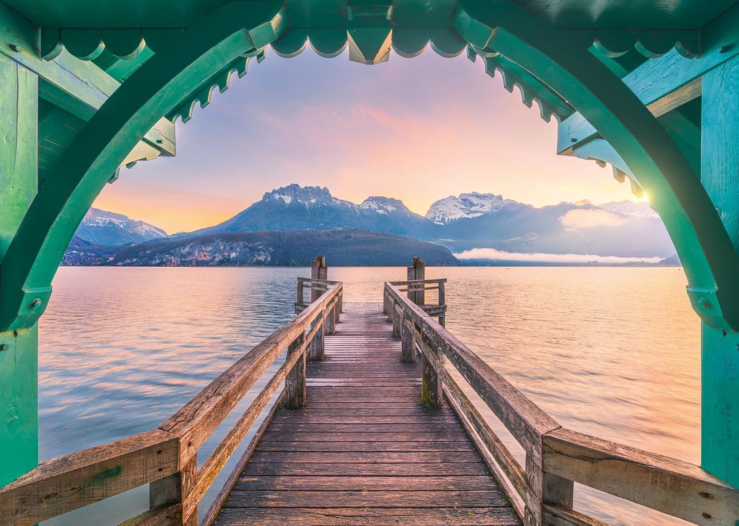 Footbridge at Lac d'Annecy 1000pc