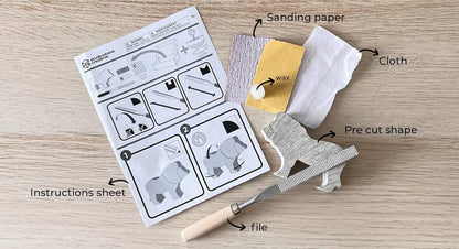 Cat Soapstone Carving Kit
