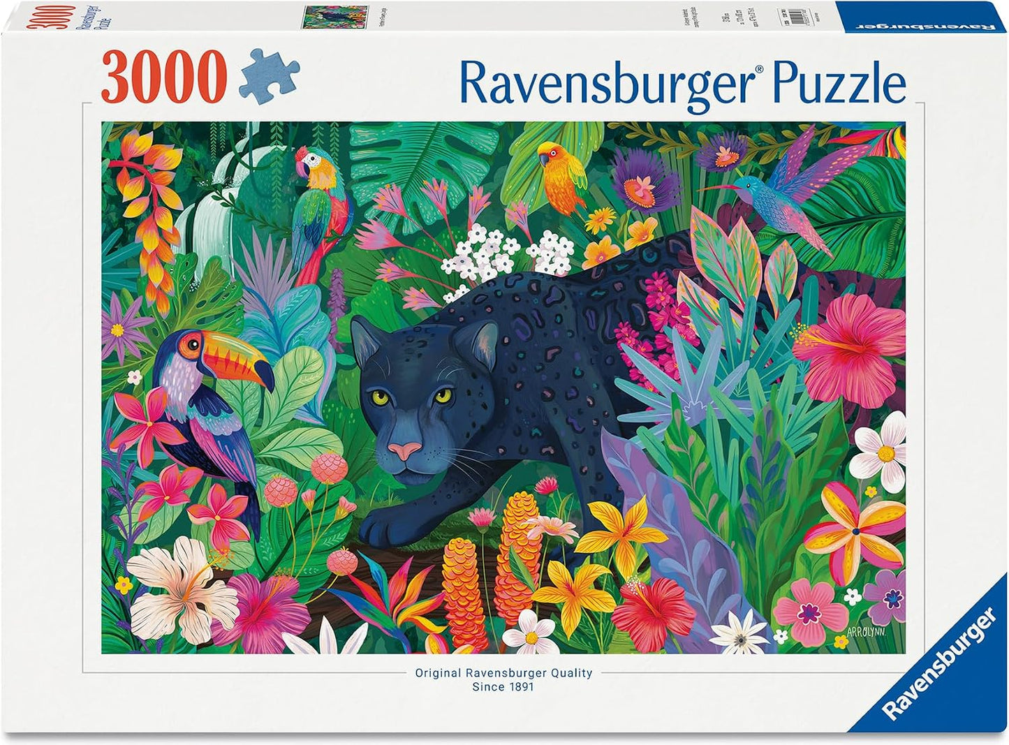 Panther in Flowery Jungle 3000pc Puzzle