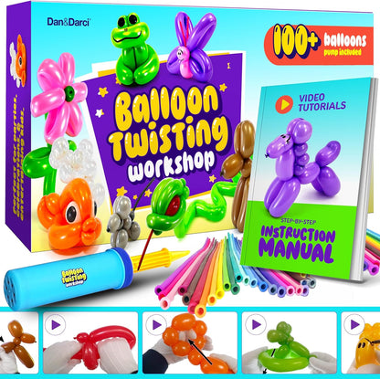Balloon Animal Twisting Kit For Kids (with Pump), Gift