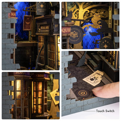 DIY Miniature House Book Nook Kit: Magic House