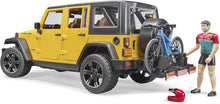 Bruder 02543 Jeep Wrangler Rubicon Unlimited w/ 1 Mountain Bike and Male Cyclist 20.12.8