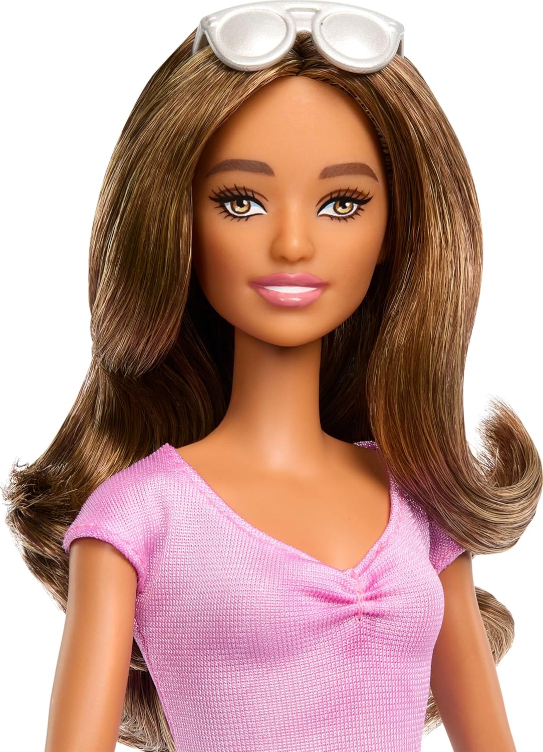 Barbie Fashionista Doll  #228 Blind Barbie Doll Wearing Pink Top And Ruffled Skirt
