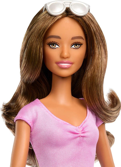 Barbie Fashionista Doll  #228 Blind Barbie Doll Wearing Pink Top And Ruffled Skirt