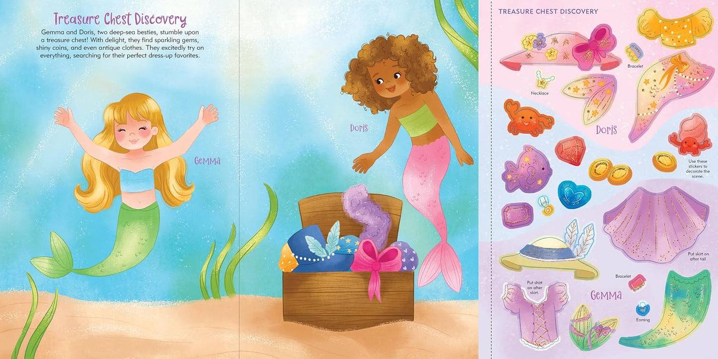 Sticker Doll Dress-Up Book Mermaids