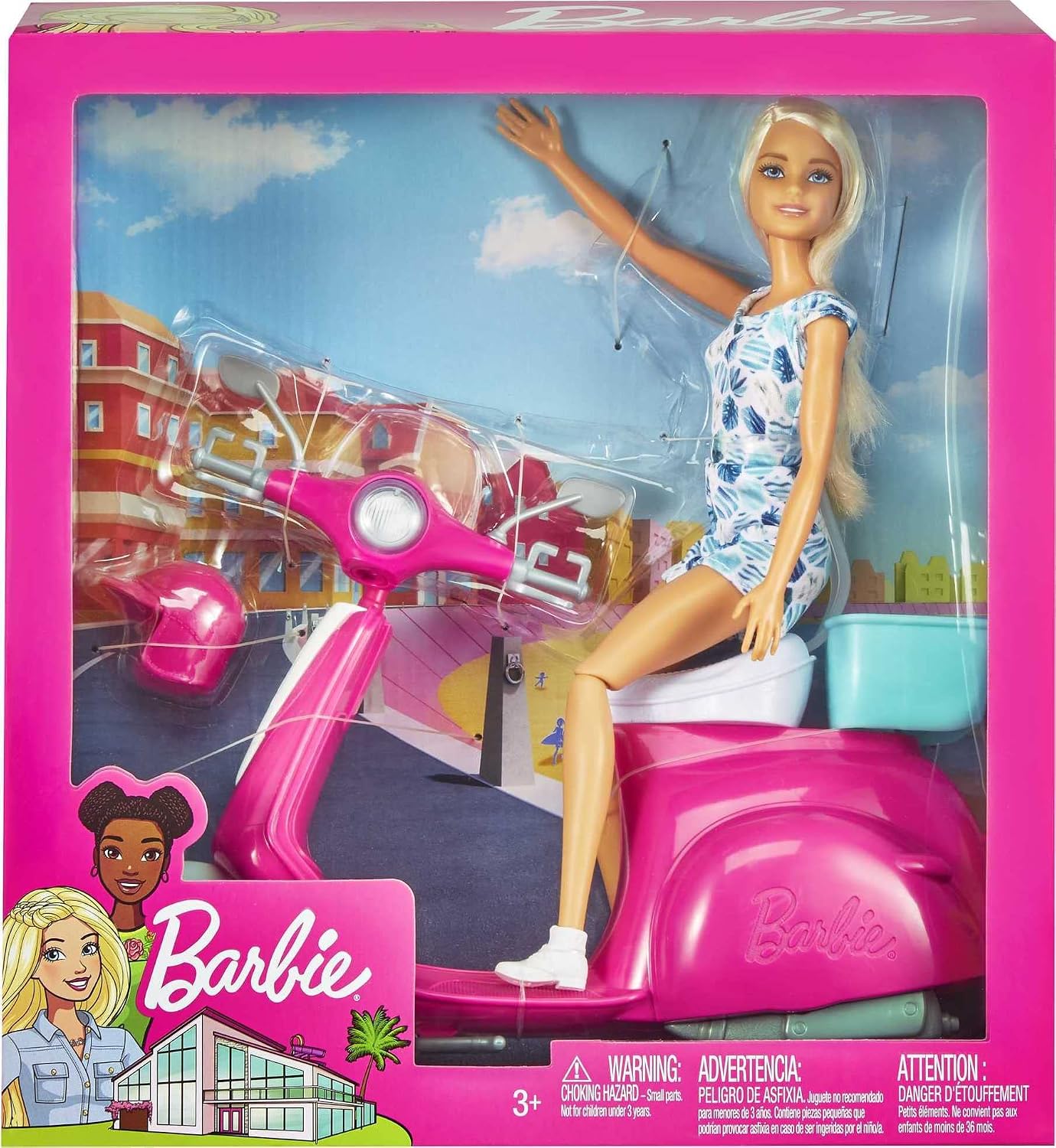 Barbie Doll and Scooter Blonde