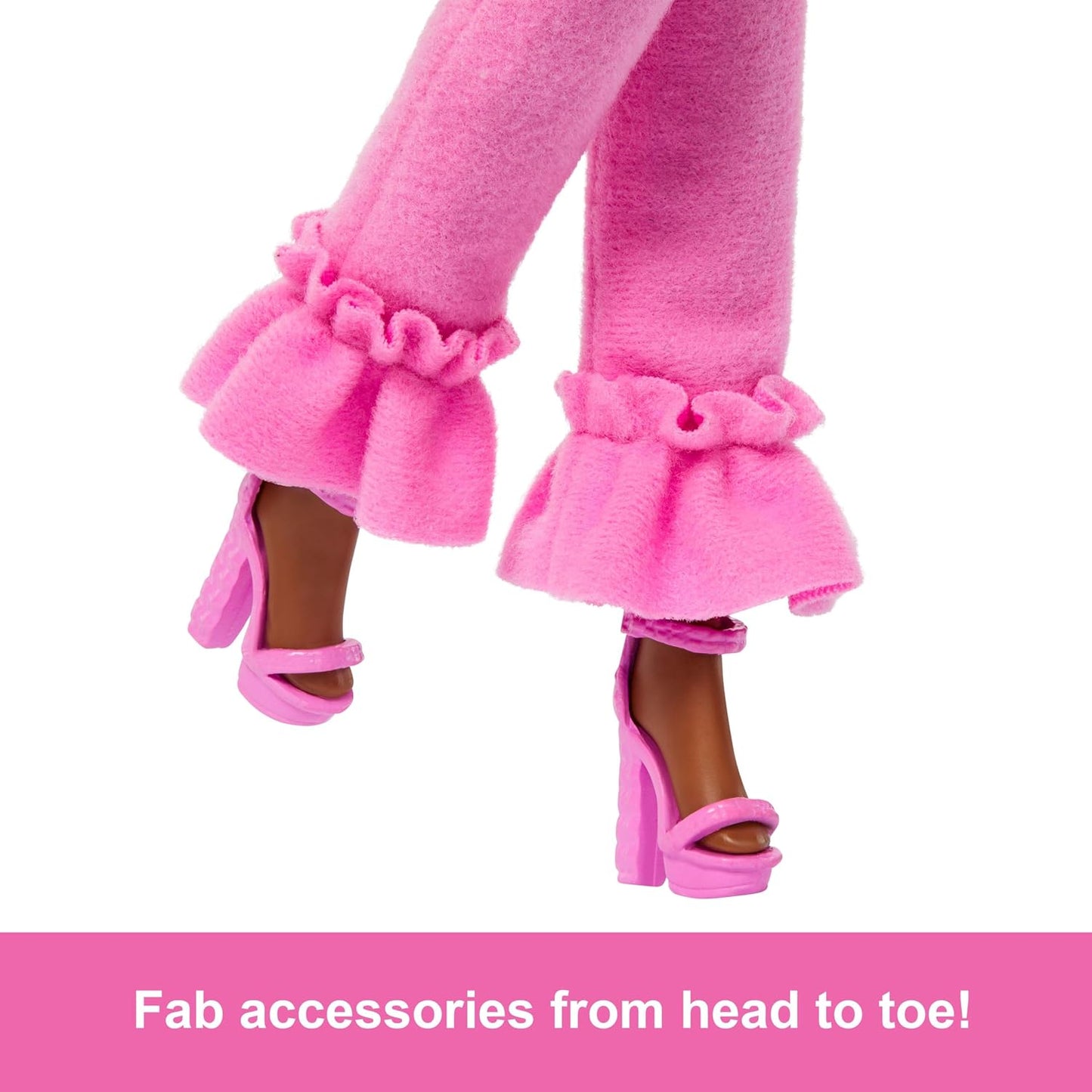 Barbie Deluxe Style #4 Pink Outfit, Pink and Brown Braids