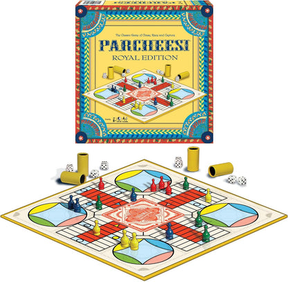 Parcheesi Royal Edition, with Charming Graphics, by Winning Moves Games USA | Classic Family Favorite, Fine Tokens and Dice Cups Included, 2-4 Playe