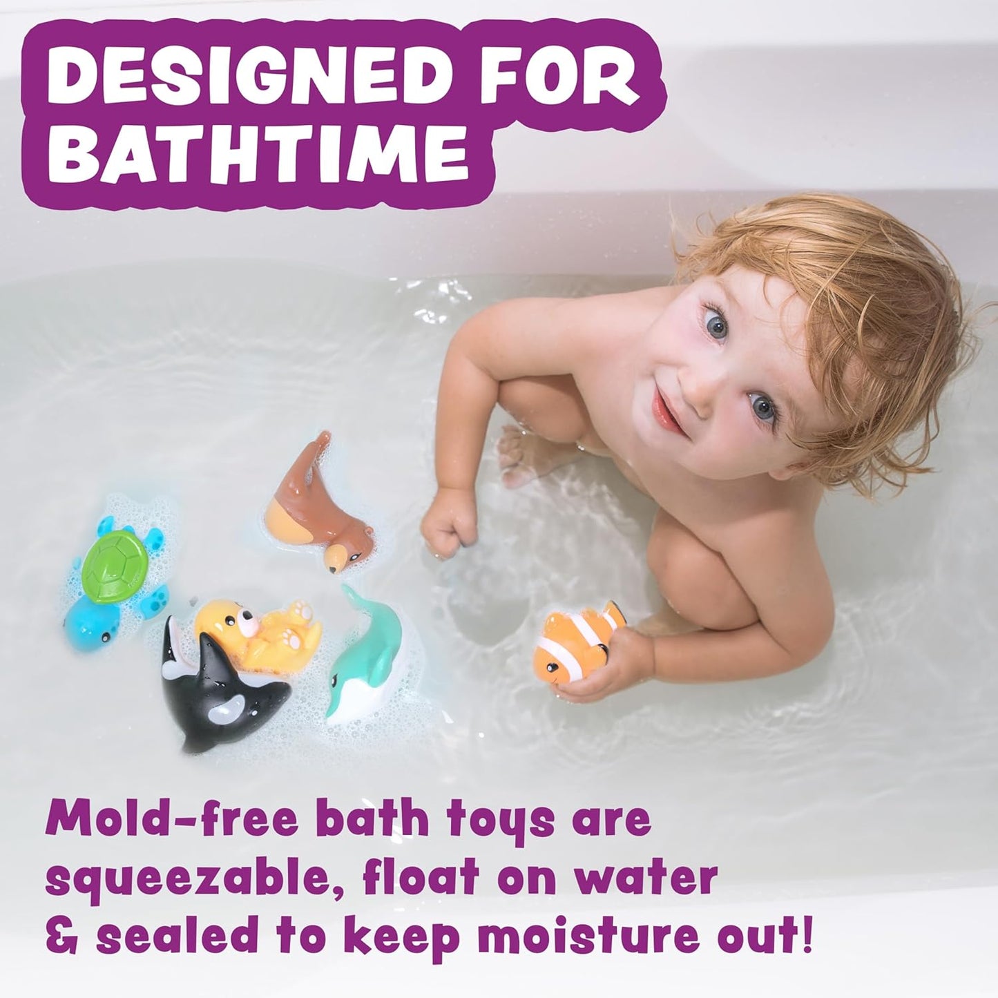 Tub Works® Marine Mold Free Bath Toys, 6pk